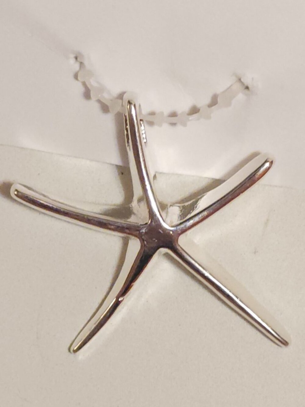 BEAUTIFUL SILVER Starfish Necklace Pendant 925 Stamped